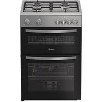Indesit Idg6Gs - Gas Double Cooker - Silver