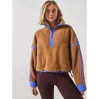 Fp Movement Womens Training Mountain High 1/2 Zip Fleece - Brown
