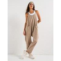 Fp Movement Womens Training Hot Shot Relaxed Jumpsuit - Brown