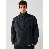 Hugo Bexly2541 Relaxed Fit Outerwear Half Zip Jacket - Black