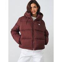 Tommy Jeans Hooded Puffer Jacket - Brown