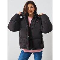 Tommy Jeans Alaska Down Hooded Puffer Coat - Black