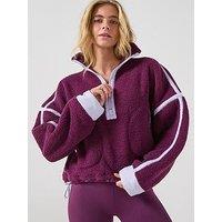 Fp Movement Womens Training Mountain High 1/2 Zip Fleece - Purple