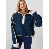 Fp Movement Womens Training Mountain High 1/2 Zip Fleece - Navy