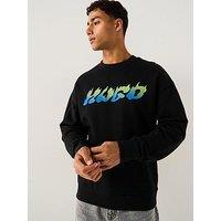 Hugo Nifterix Regular Fit Crew Sweatshirt - Black
