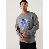 Hugo Nifterix Regular Fit Crew Sweatshirt - Grey