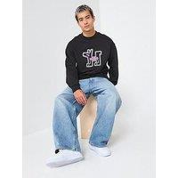 Hugo Hugo Newirex Regular Fit Crew Sweat - Black