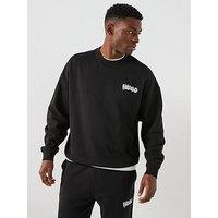 Hugo Nyrocrew Loose Fit Crew Sweat - Black
