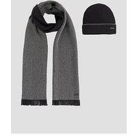 Boss Hernesto Hat & Scarf Gift Set - Black