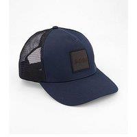 Boss Elliot Patch Logo Trucker Cap - Navy