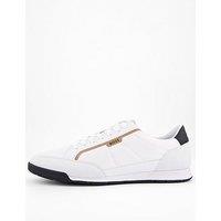 Boss Nitan Low Profile Nylon/Leather Trainer - White