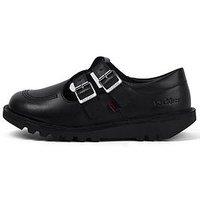 Kickers Kick T Double Leather Shoe - Black