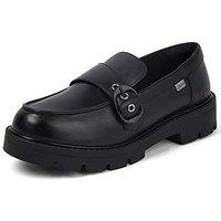 Kickers Kori Monk Strap Leather Shoe - Black