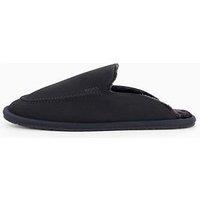 Boss Home Faux Fur Lined Mule Slippers - Black