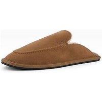 Boss Home Faux Fur Lined Mule Slippers - Brown