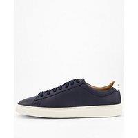 Boss Kieran Tennis Leather Trainers - Navy/White