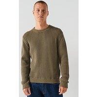 Hugo Sribben_1 Slim Fit Knitted Jumper - Grey