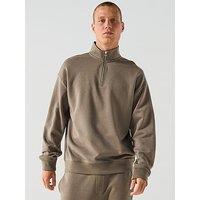 Hugo Durty244 Relaxed Fit 1/4 Zip Sweat - Grey