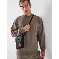 Hugo Dapocrew Centre Logo Relaxed Fit Crew Sweatshirt - Grey