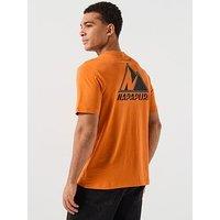 Napapijri Men'S S-Guide T-Shirt - Pumpkin Orange