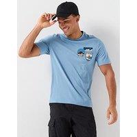 Napapijri Men'S Montepiana T-Shirt - Denim - Blue