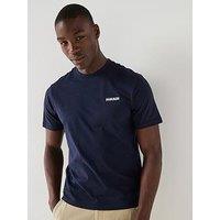 Napapijri Men'S Small Box Logo T-Shirt - Blue