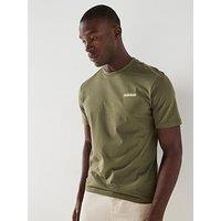 Napapijri Men'S Small Box Logo T-Shirt - Green