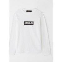 Napapijri Kids Unisex B-Chamois Long Sleeve Top - White