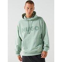 Hugo Ditchie Oversized Tonal Logo Hoodie - Green