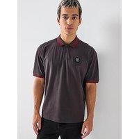 Hugo Hugo Dizgi Red Bull Tipping Detail Relaxed Fit Polo Shirt - Brown