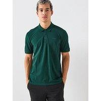 Hugo Donos222 Regular Fit Left Chest Tonal Logo Polo Shirt - Green
