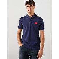 Hugo Dereso222 Slim Fit Box Logo Polo Shirt - Navy