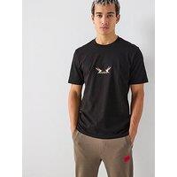 Hugo Dugolini Regular Fit T-Shirt Embroidered - Black