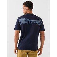 Napapijri Men'S Back Graphic T-Shirt - Blue