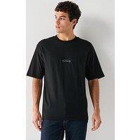 Hugo Dadsu Embroidery Back Graphic T-Shirt - Black