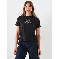 Calvin Klein Jeans Fitted Short Sleeve T- Shirt - Black