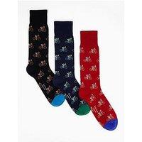 Ps Paul Smith 3 Pack Novelty Bike Crew Socks - Multi