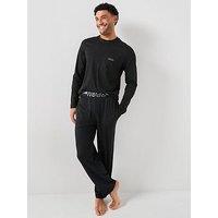 Hugo Nocto Long Split Logo Relaxed Fit Pyjama Gift Set - Black