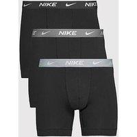 Nike Everyday Cotton Stretch 3 Pack Boxer Briefs - Black