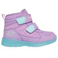 Skechers Lighted Water Repellent Double Strap With Chenille Lining - Purple
