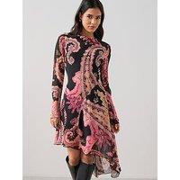 The Very Collection Paisley Printed Asymmetric Hem Midi Dress - Print