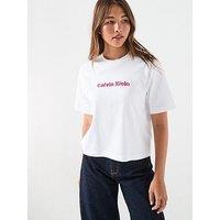 Calvin Klein Jeans Embroidered Logo T-Shirt - White