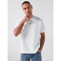 Calvin Klein Stretch Cotton Small Centre Logo T-Shirt - White