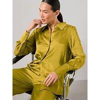 The Very Collection Satin Co-Ord Blouse - Green