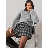 The Very Collection Contrast Check Shorts Co-Ord - Print