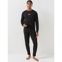 Hugo Galaxy Long Logo Relaxed Fit Pyjama Gift Set - Black