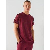 Hugo Bodywear Liam Taped Loungewear T-Shirt - Dark Red