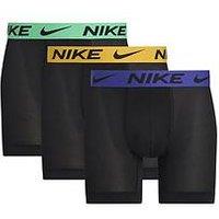 Nike Elite Breathe 3 Pack Boxer Briefs - Black
