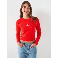 Calvin Klein Jeans Monogram T-Shirt - Red