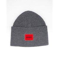 Hugo Xaff 6 Logo Beanie Hat - Dark Grey